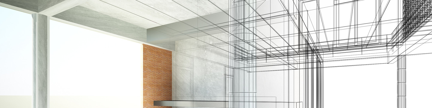 Disegno 3d a linee di un appartamento