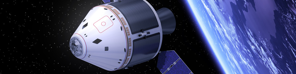 Aerospaziale_websim2 Un satellite orbita sopra il pianeta, con antenne e pannelli solari aperti, catturando e trasmettendo dati per comunicazioni glo