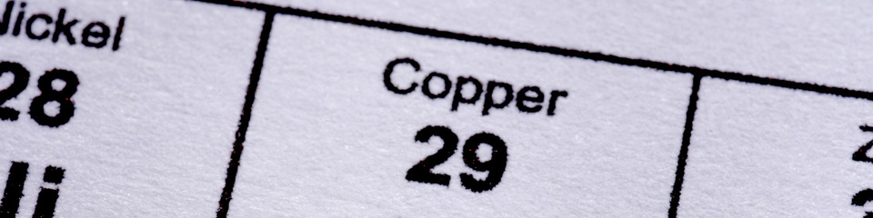 rame_websim Rame sulla tavola periodica: Elemento rame (Cu) evidenziato sulla tavola periodica, simbolo della sua importanza in chimica e in