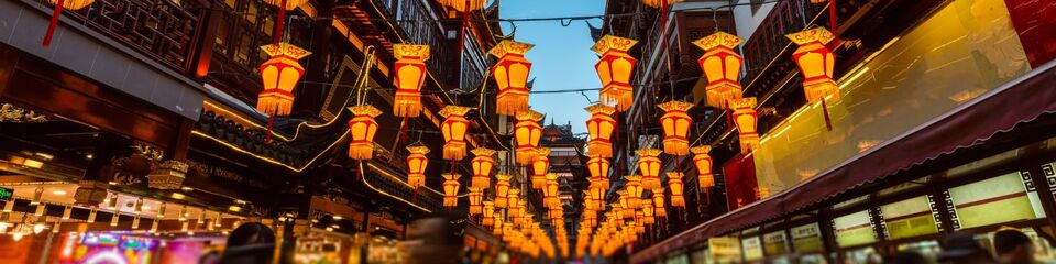 Densità urbana di Shanghai dall’alto: Distesa di edifici e strade affollate che evidenziano l'estensione e la vivacità della cit