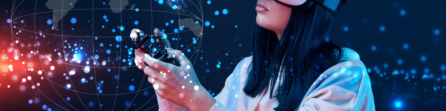 Connessioni di luce bianca che rappresentano la rete tecnologica.