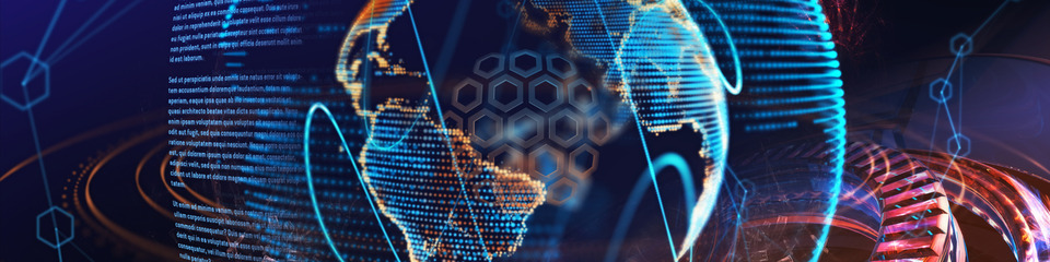 Tech_websim4 Linee di luce in movimento su sfondo scuro, simbolo di dati e reti.