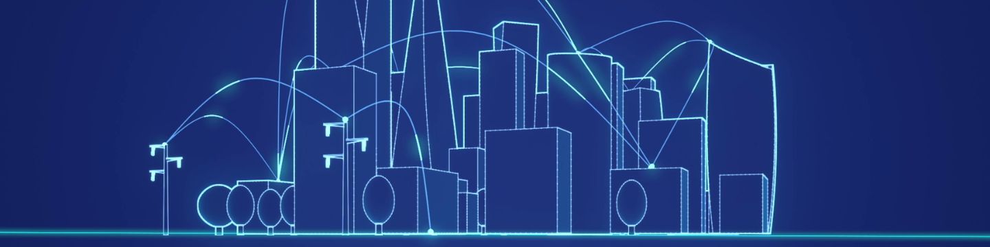 Città tridimensionale luminosa Tesmec