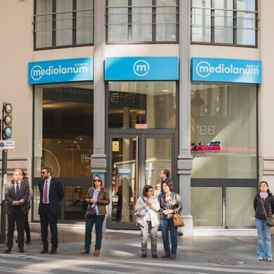Valencia, 11 aprile 2024. Sede centrale di Banco Mediolanum in Spagna.