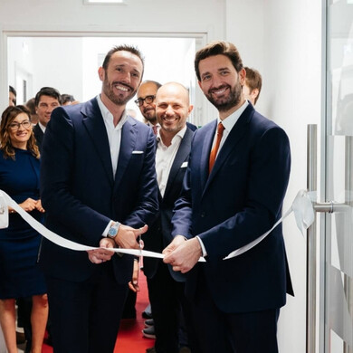 Gianluca Massini Rosati all'inaugurazione sede Allcore a Roma