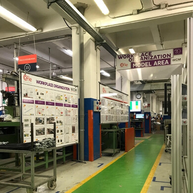 Interno sede Cofle Interni della sede Cofle, con uffici e aree operative.