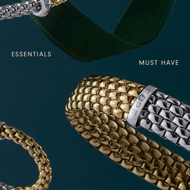 Particolare bracciale Fope Focus su un bracciale Fope, con dettagli metallici e design moderno.