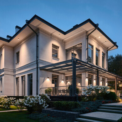 Dettagli architettonici di una villa vicino a Mosca.