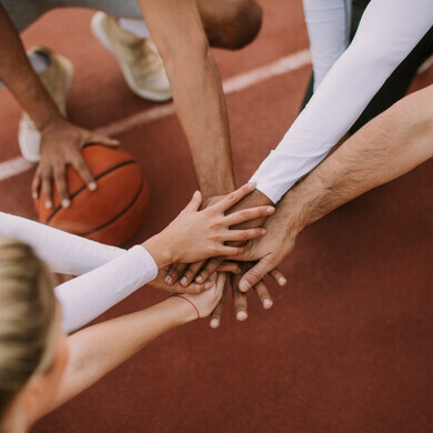 Squadra impegnata in una partita sportiva