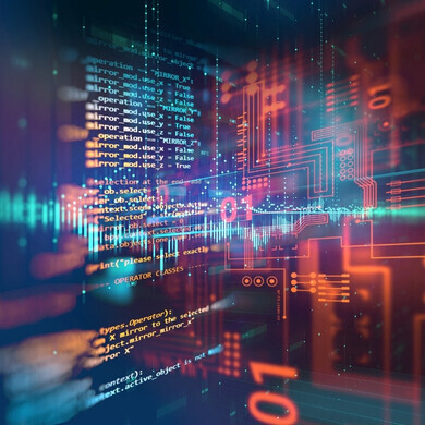 Codice informatico Porzione di codice software su schermo