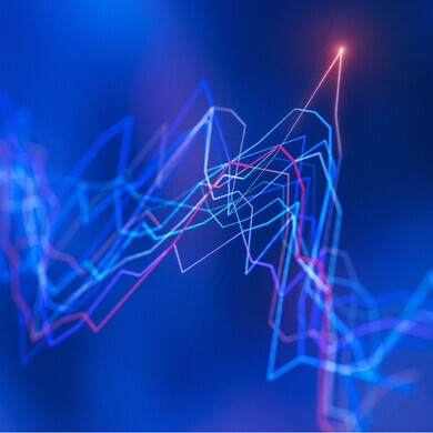 Grafico a linee Grafico finanziario a linee che mostra un trend