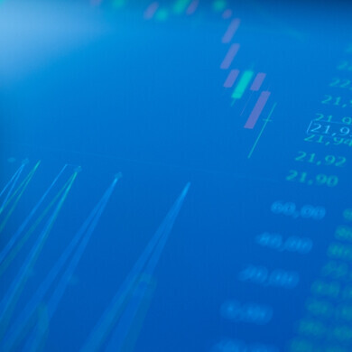 Grafico trading Schermata di trading con andamento dei mercati finanziari