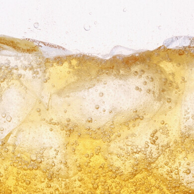 Dettaglio di bollicine e ghiaccio