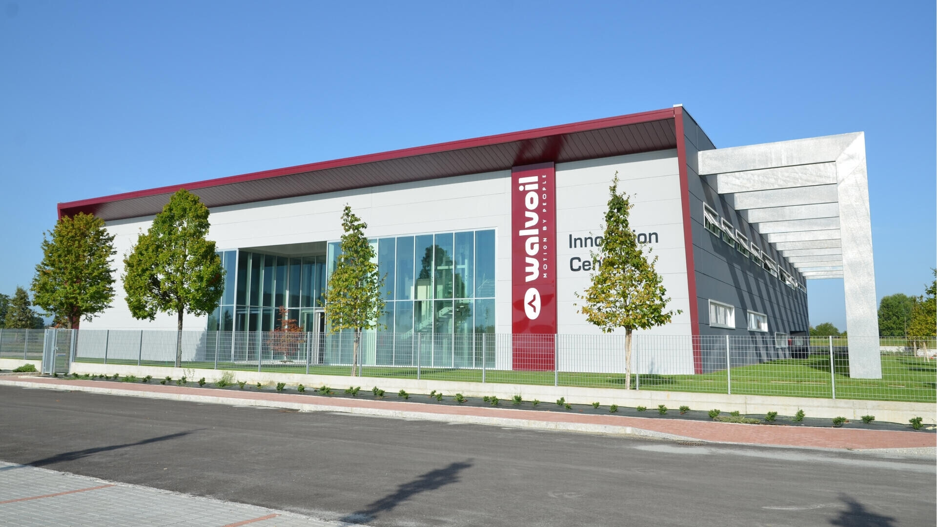 Veduta del Centro Innovazione Interpump, luogo dedicato alla ricerca, allo sviluppo e alle soluzioni tecnologiche innovative.