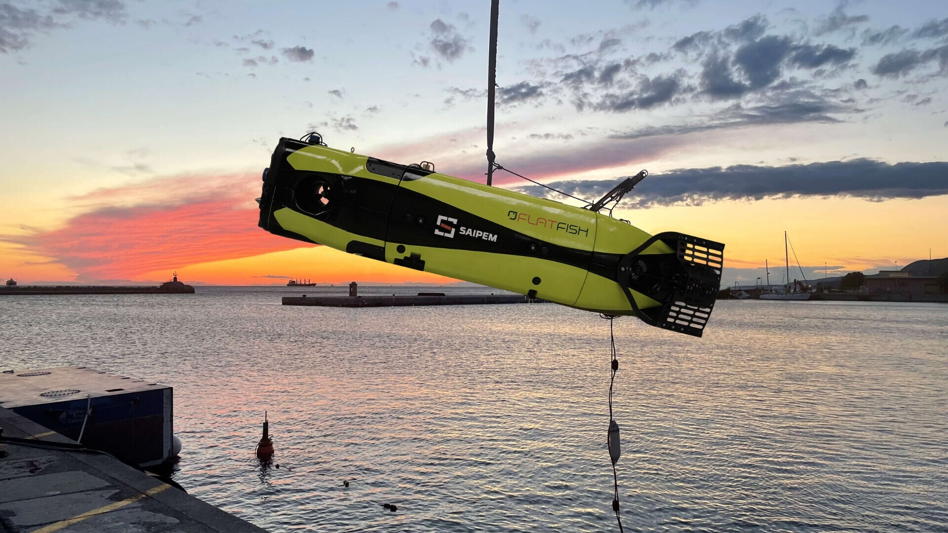 Flatfish Saipem Sistema subacqueo Flatfish di Saipem, progettato per lavori sottomarini complessi.