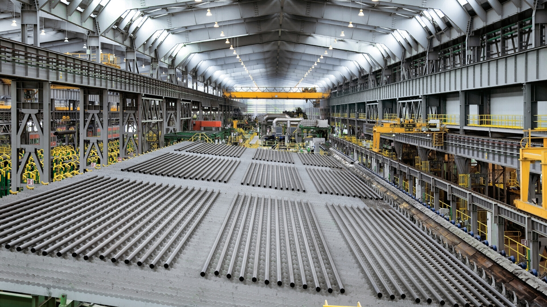 Sito industriale Tenaris a Veracruz, Messico, con officine e strutture per la produzione di tubi.