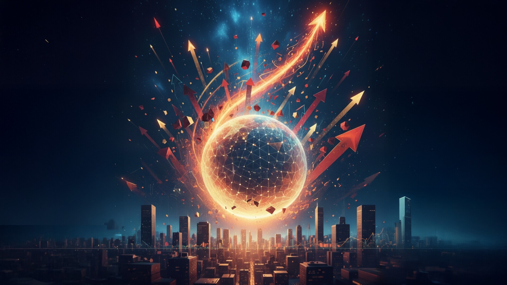 Dinamicità data da frecce che vanno verso l'alto 