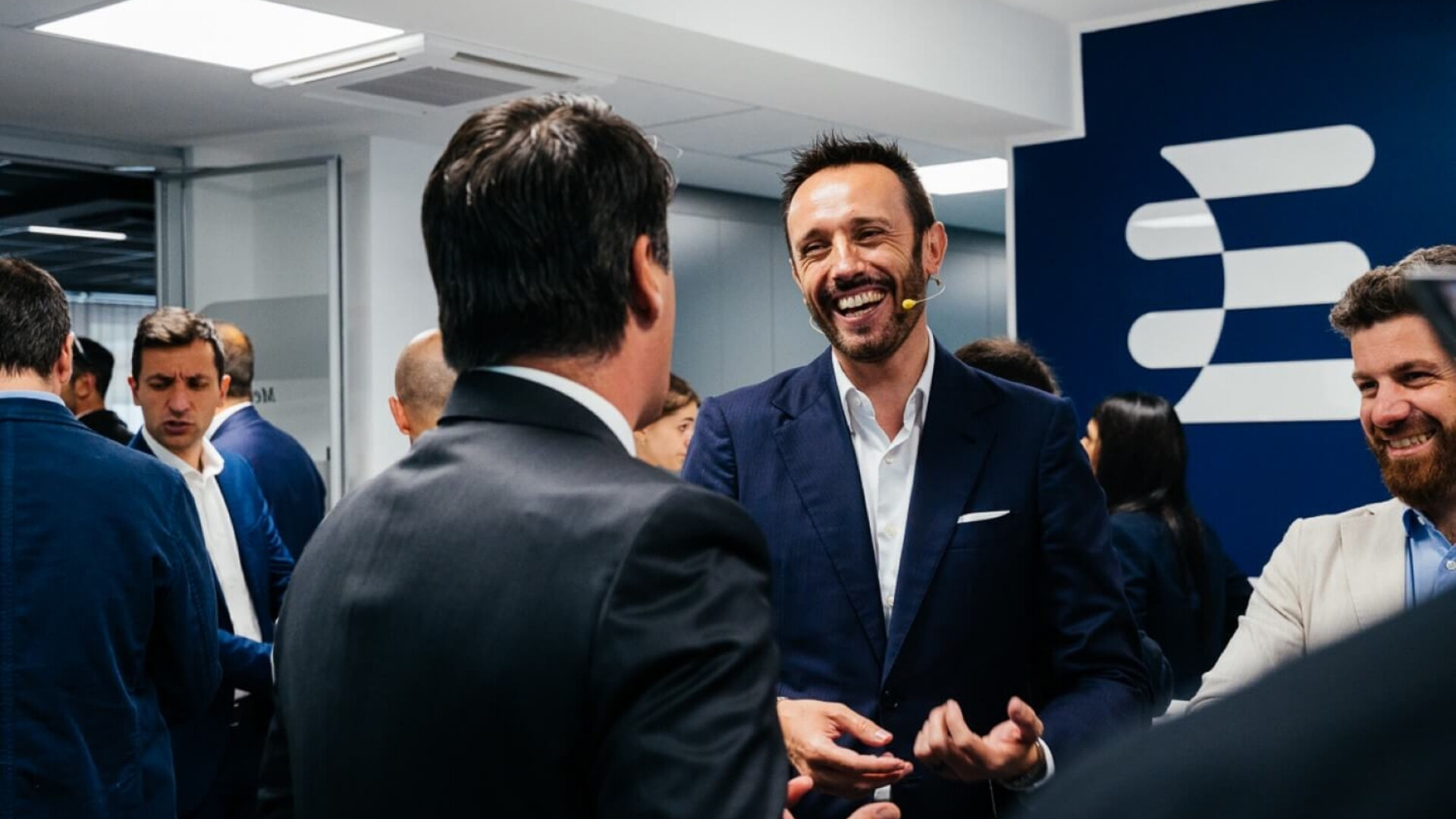 Gianluca Massini Rosati durante l'inaugurazione della sede di Allcore a Roma
