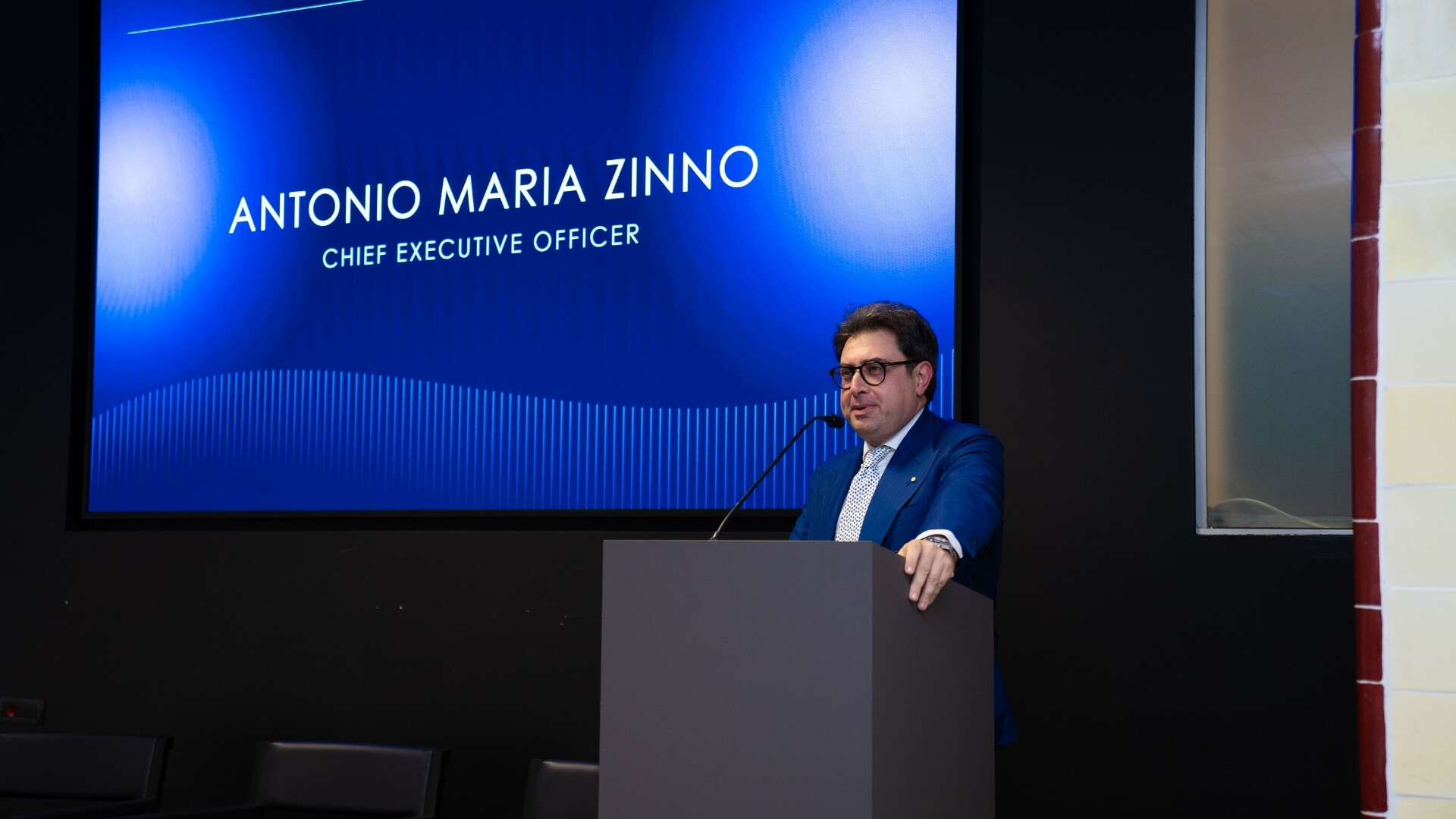 Ritratto di Antonio Maria Zinno, amministratore delegato di Mare Group, in posa istituzionale.
