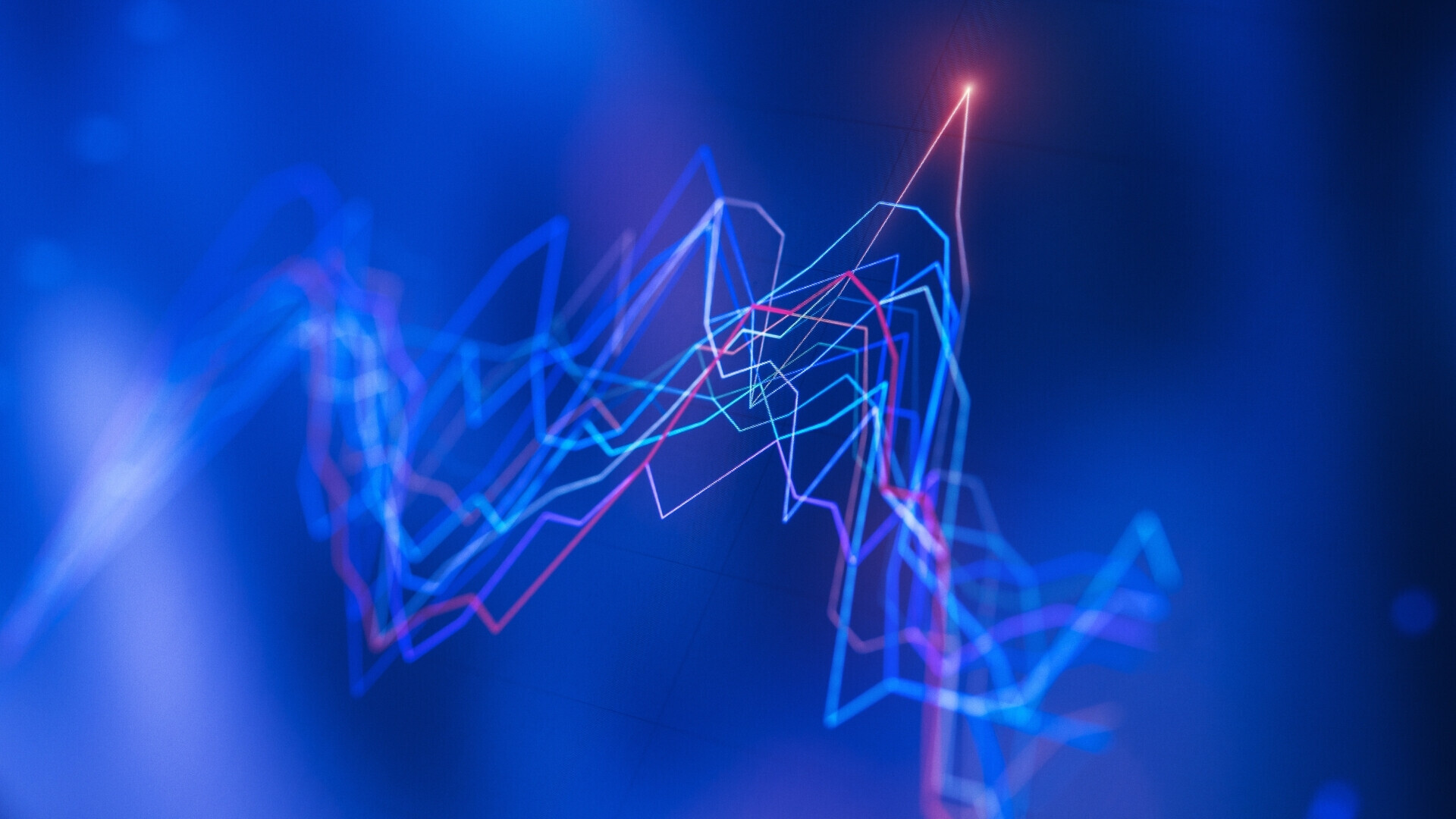 Grafico a linee Grafico finanziario a linee che mostra un trend