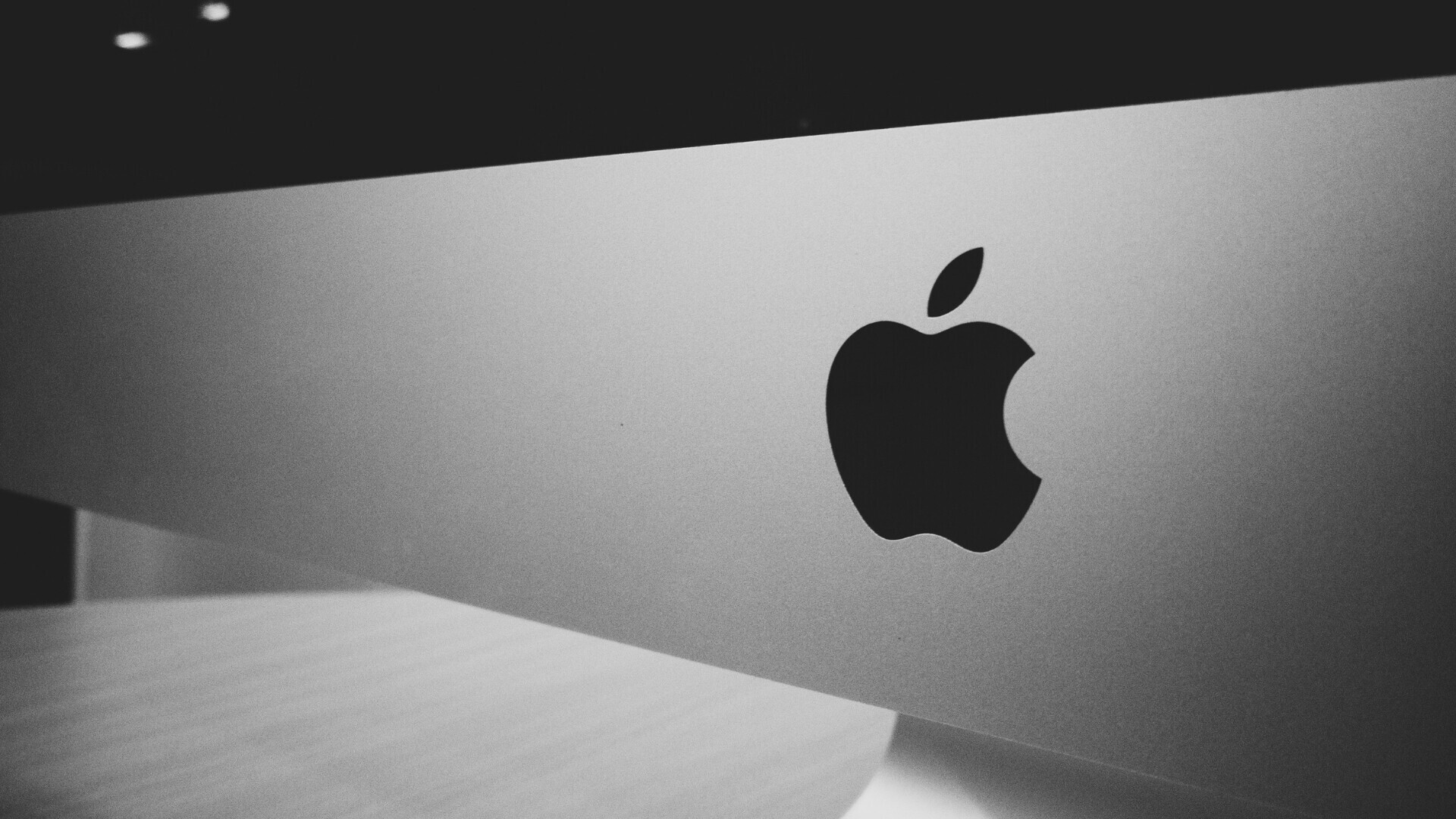 Logo apple nero Logo Apple di colore nero su sfondo neutro