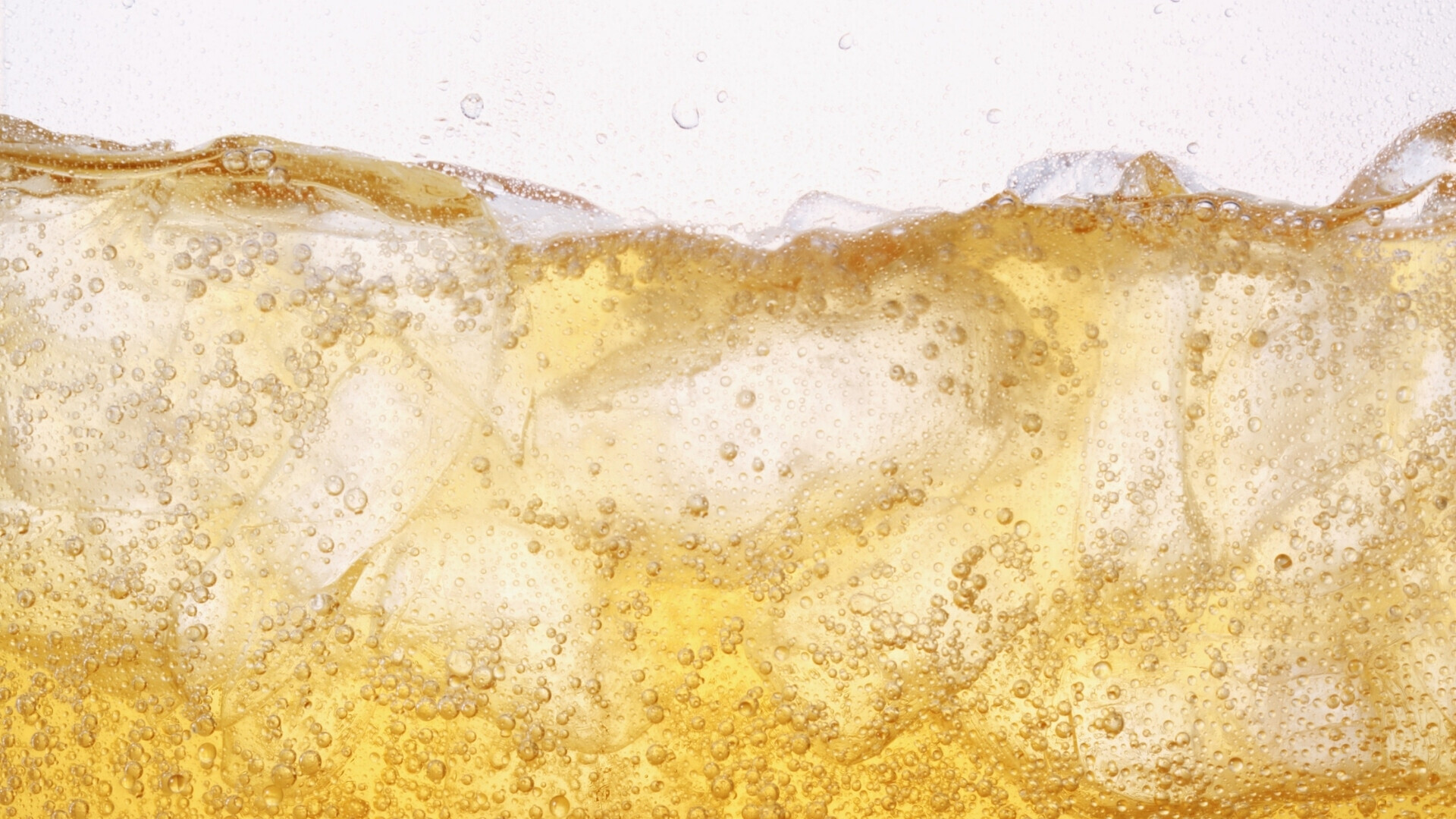 Dettaglio di bollicine e ghiaccio