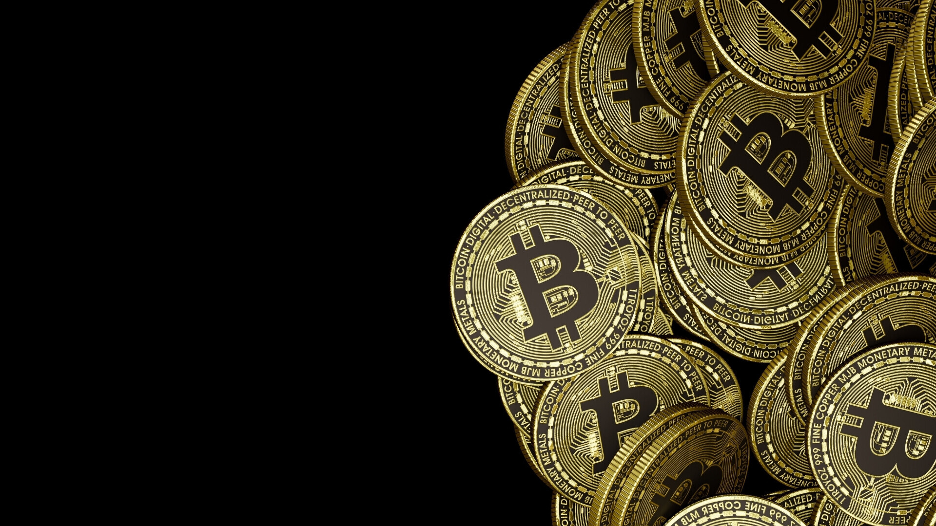 Monete di bitcoin sovrapposte Monete di bitcoin impilate