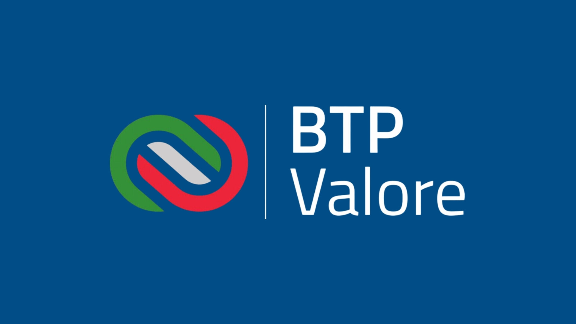 Logo BTP valore su sfondo blu Logo ufficiale di BTP Valore in primo piano su sfondo blu