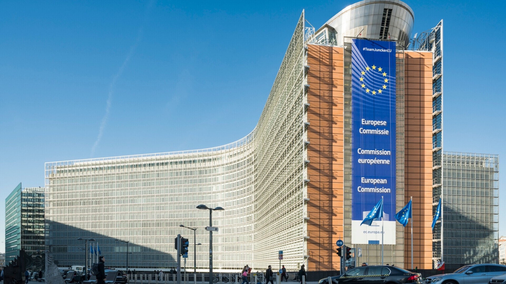 Edificio Berlaymont, sede della Commissione Europea Il Berlaymont si trova in Rue de la Loi nel Quartiere Europeo di Bruxelles, Belgio – febbraio 2019.