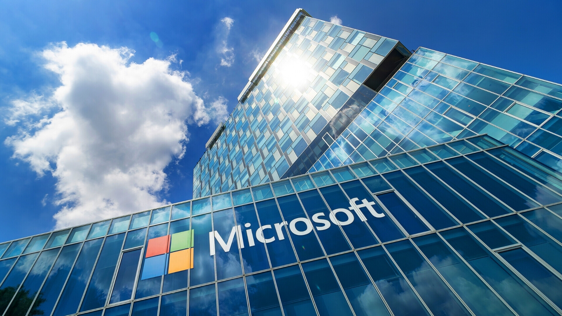 Sede centrale di Microsoft a Bucarest, Romania Vista esterna della sede di Microsoft a Bucharest, in Romania