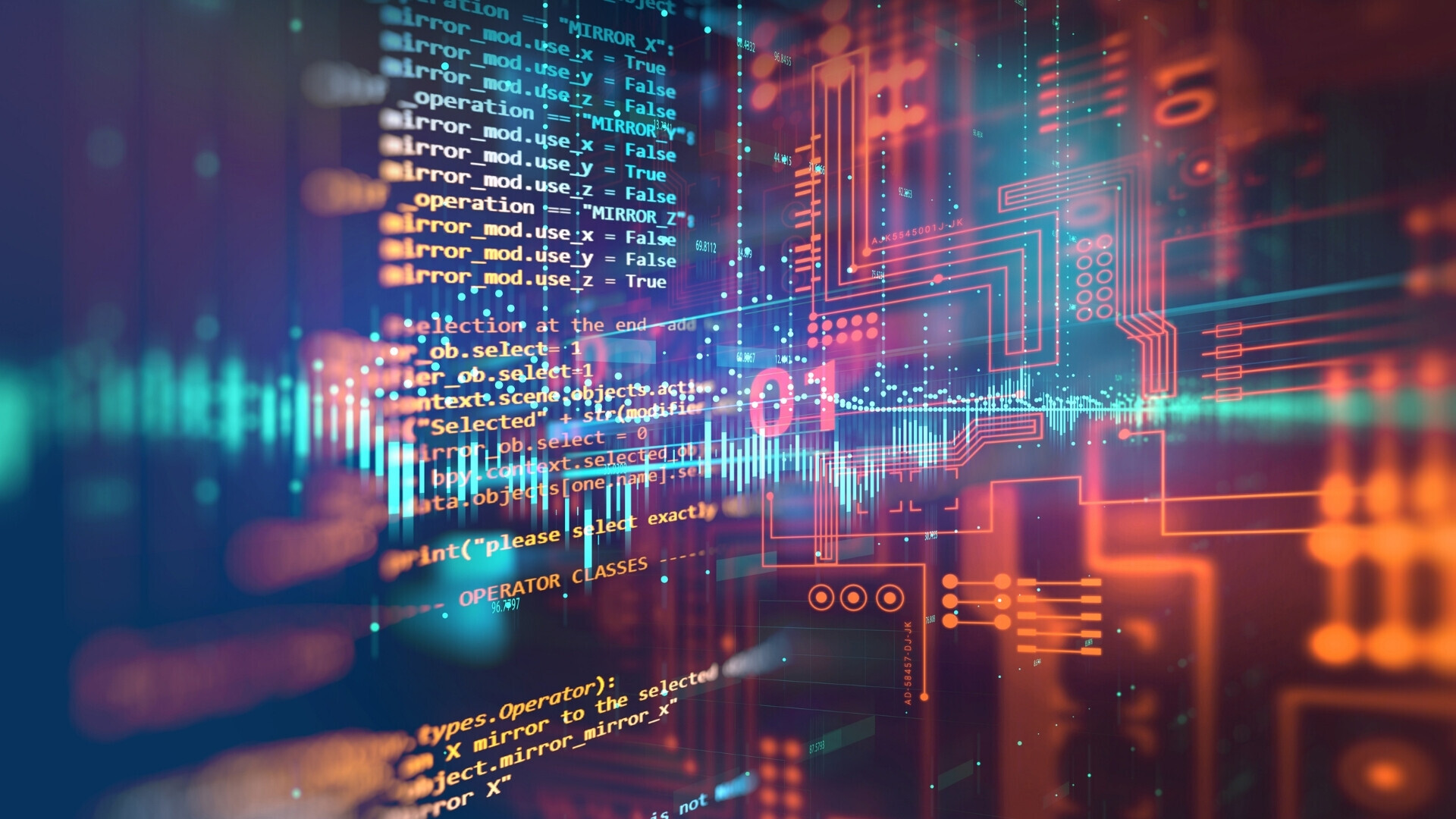 Codice informatico Porzione di codice software su schermo